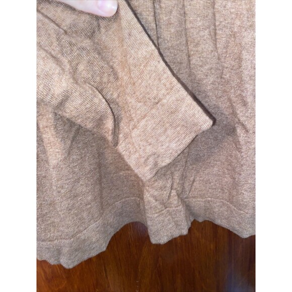 J Crew Sweater Tan Womens Medium Long Sleeve Crew Neck Wool Knit Pullover Teddie - Picture 4 of 7